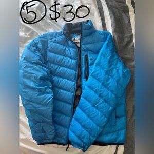 Blue down-feather Columbia jacket